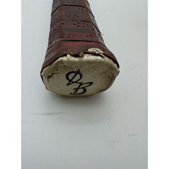 Vtg wood tennis racquet Don Budge leather collectable Airbnb Staging decor VRBO - Picture 7 of 15